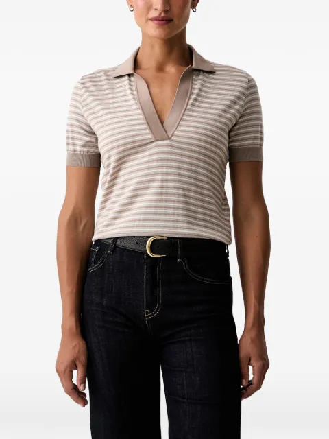 Paul & Shark horizontal-stripe polo T-shirt