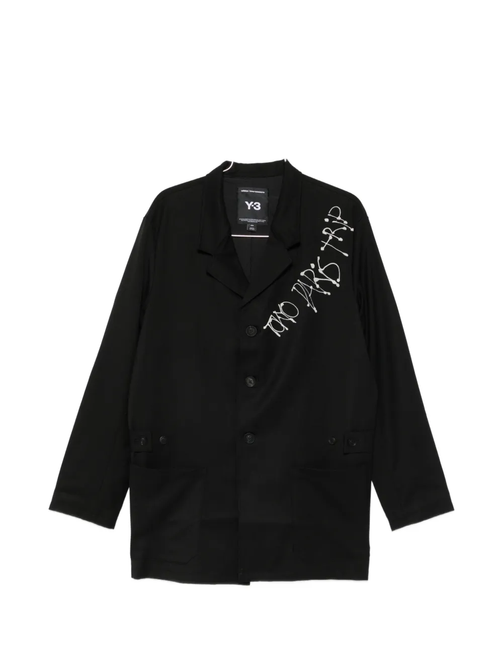 Y-3 notched-lapel blazer - Schwarz