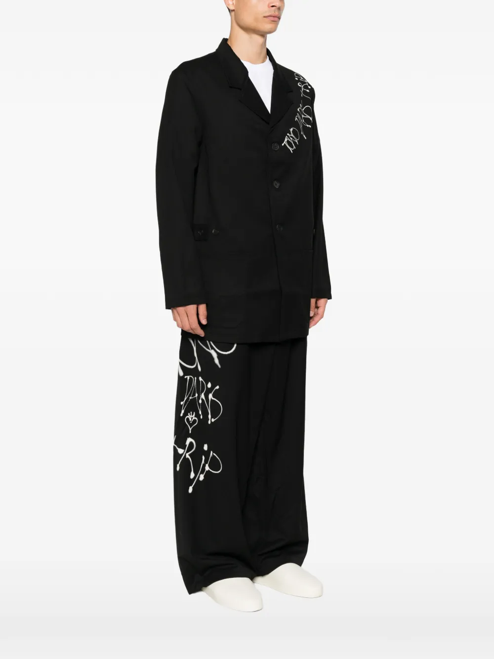 Y-3 Blazer met bewerkte revers Zwart