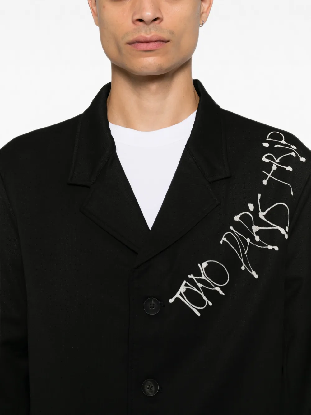 Y-3 Blazer met bewerkte revers Zwart