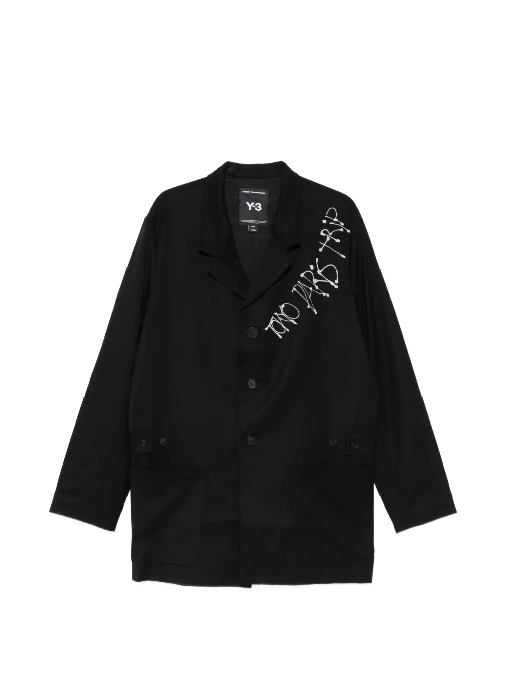 Y-3 노치드 라펠 블레이저 | 블랙 | Image 1