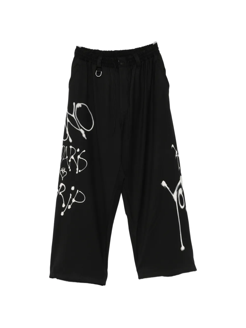 Y-3 그래피티 프린트 와이드 팬츠 | 블랙 | Image 1