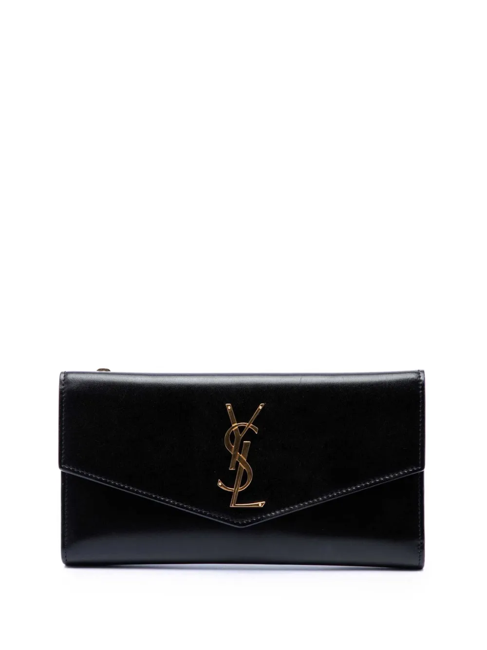 Saint Laurent Pre-Owned 2019 Smooth Shiny Calfskin Monogram Uptown clutch bag - Schwarz