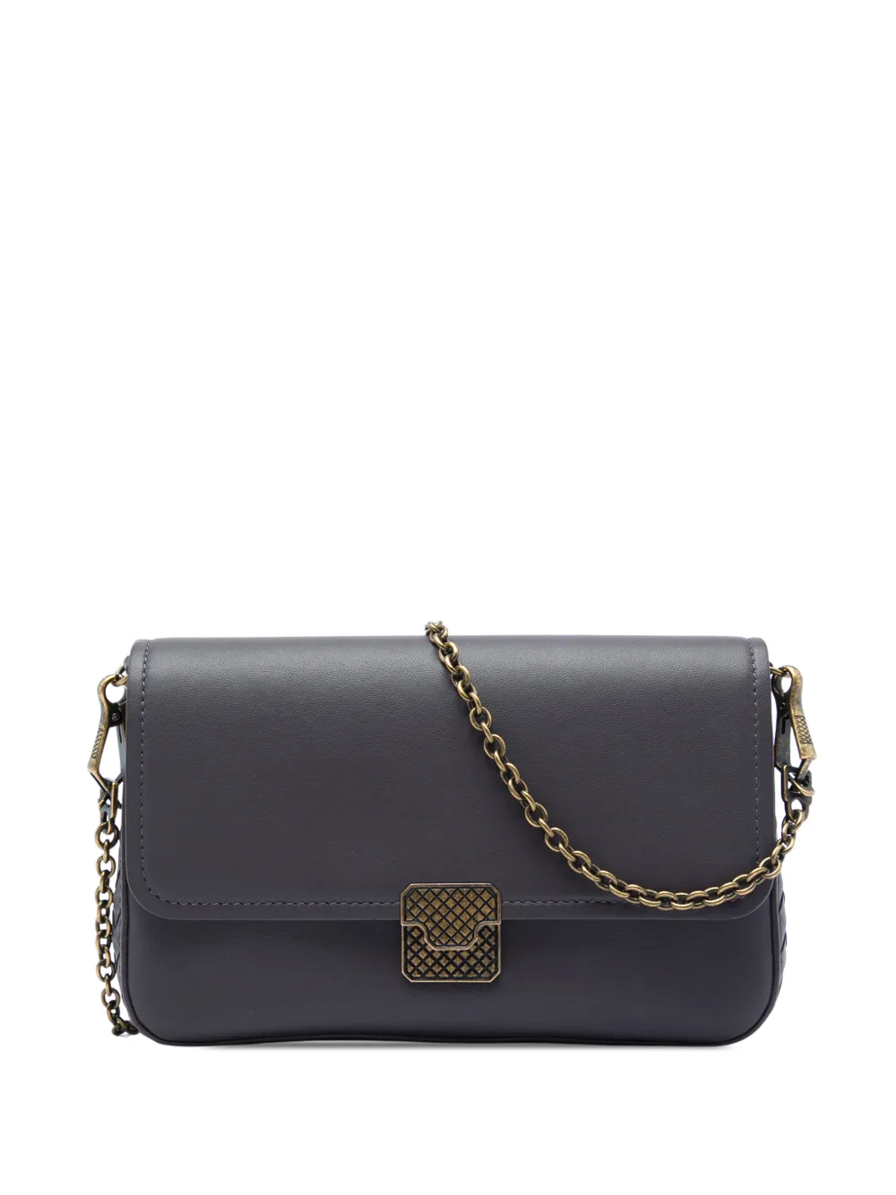 Bottega Veneta Pre-Owned 2012-2026 Nappa Intrecciato Trimmed Wallet On Chain crossbody bag - Grigio