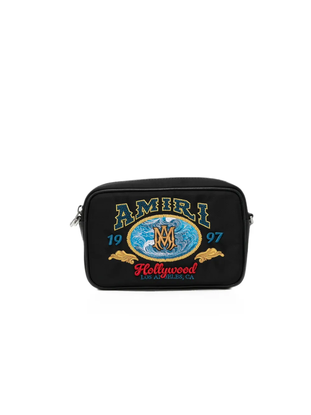 AMIRI logo-embroidered camera bag - Nero