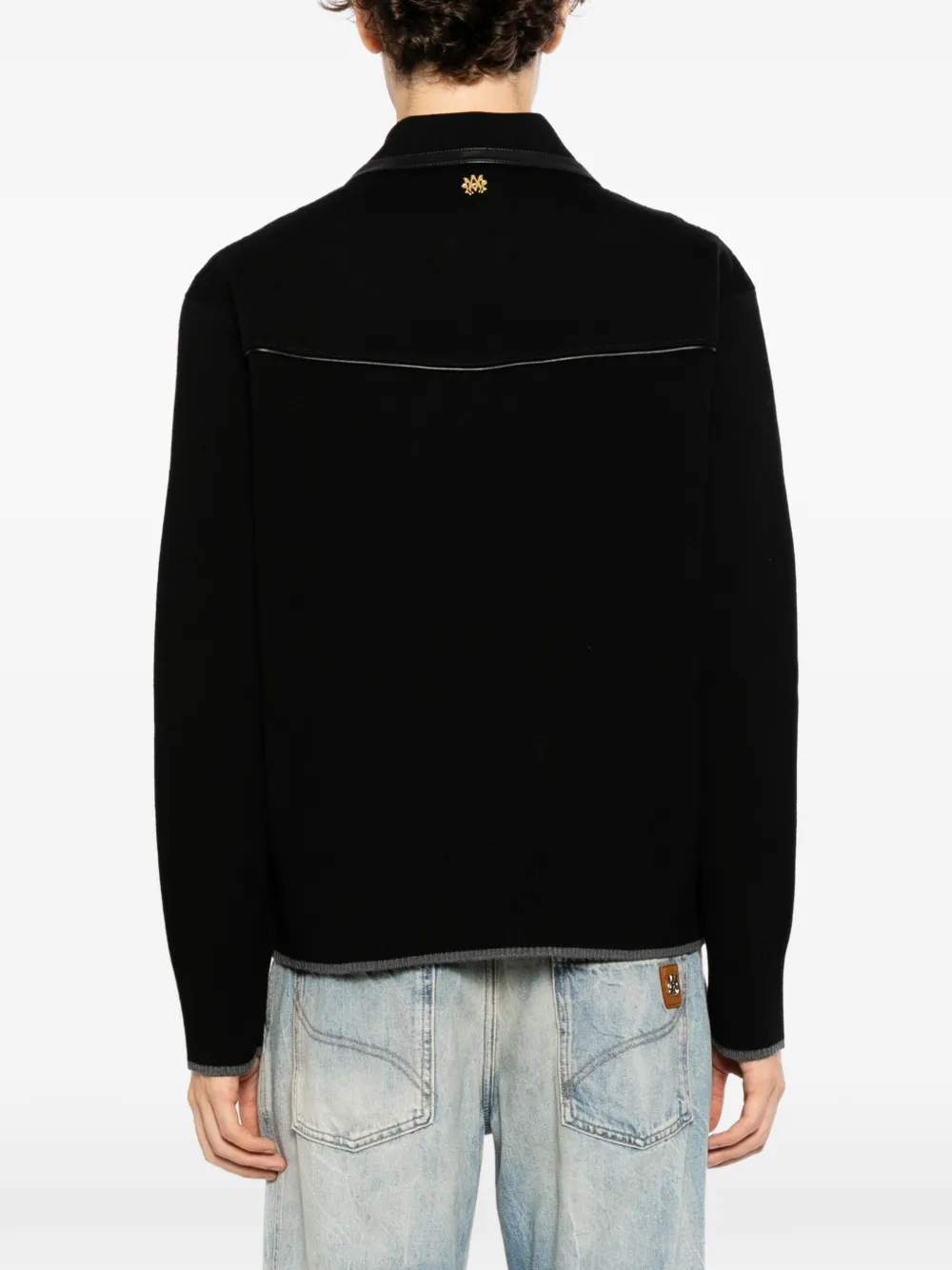 AMIRI Jack met leren afwerking en rits Zwart