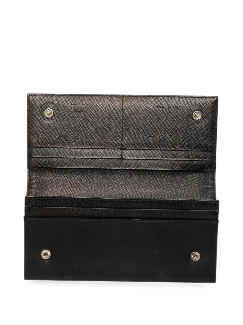 Prada Pre-Owned 2000-2013 Tessuto lange portemonnee Zwart