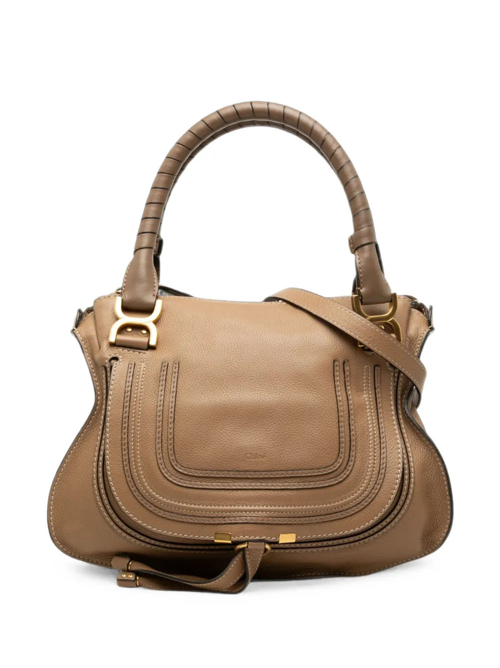 Chloé Pre-Owned Borsa a tracolla Marcie media in pelle 2014 - Marrone