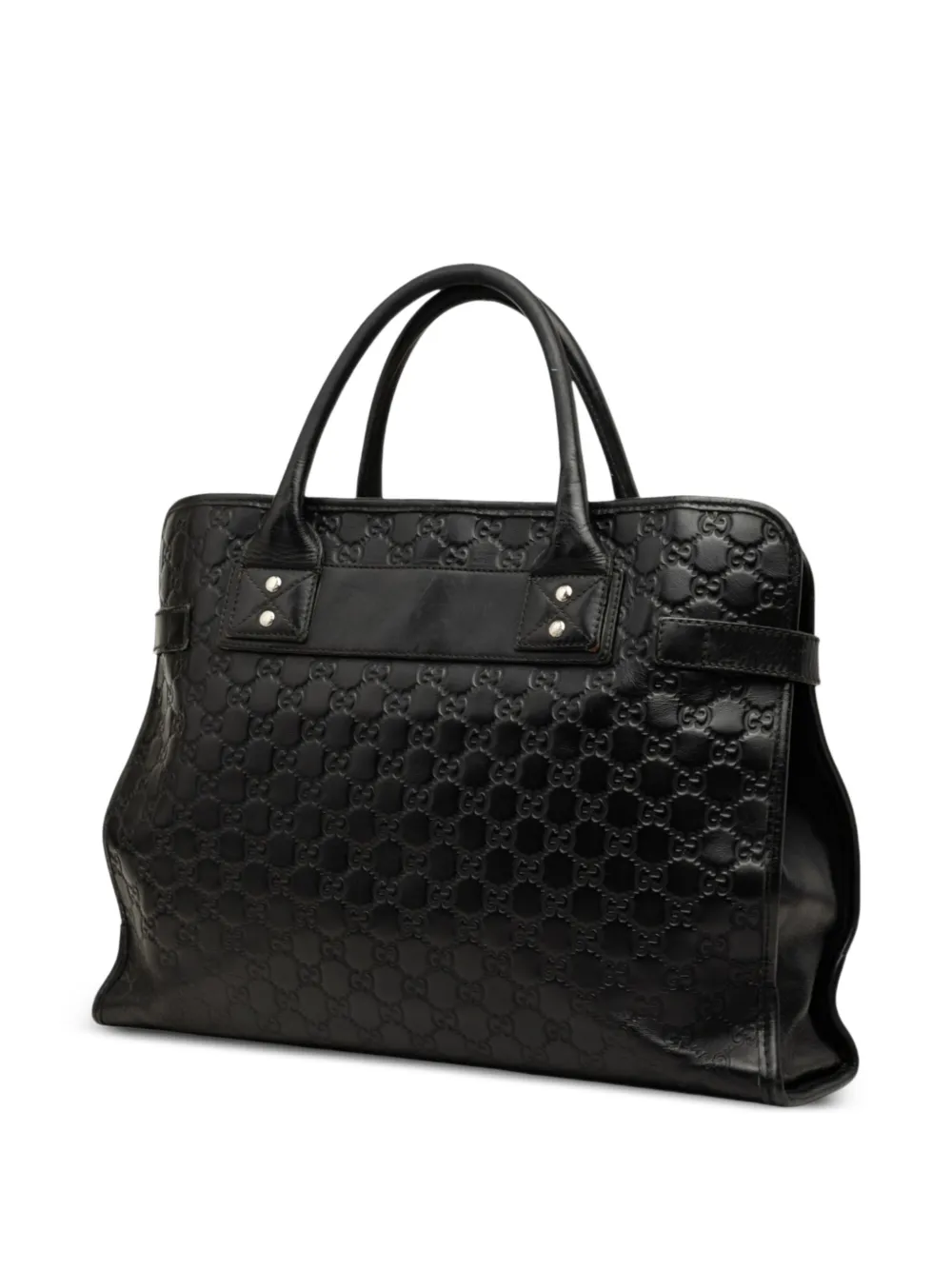 Gucci Pre-Owned 2000-2015 Guccissima Web aktetas Zwart