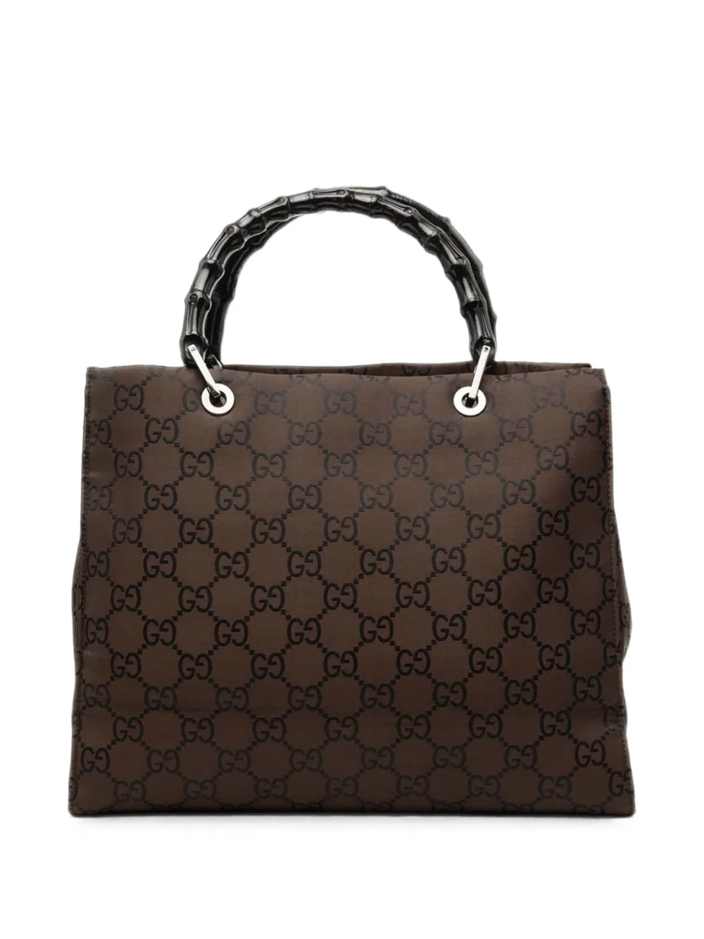 Gucci Pre-Owned 2000-2015 GG Nylon Bamboo handbag - Marrone