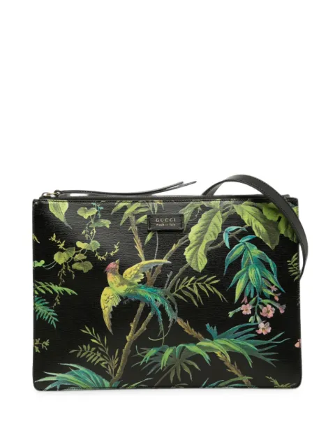 Gucci Pre-Owned 2016-2026 Calfskin Tropical Bird Print crossbody bag