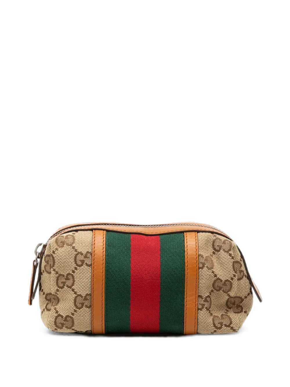Gucci Pre-Owned 2000-2015 GG Canvas Web Cosmetic pouch - Nude
