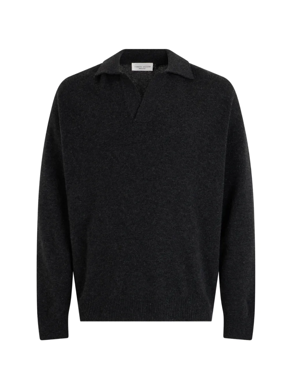 Roberto Collina fine-knit polo-neck sweater - Grigio