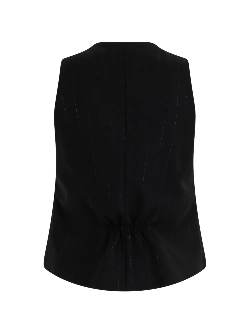 Tagliatore Gilet met krijtstreep en V-hals Zwart