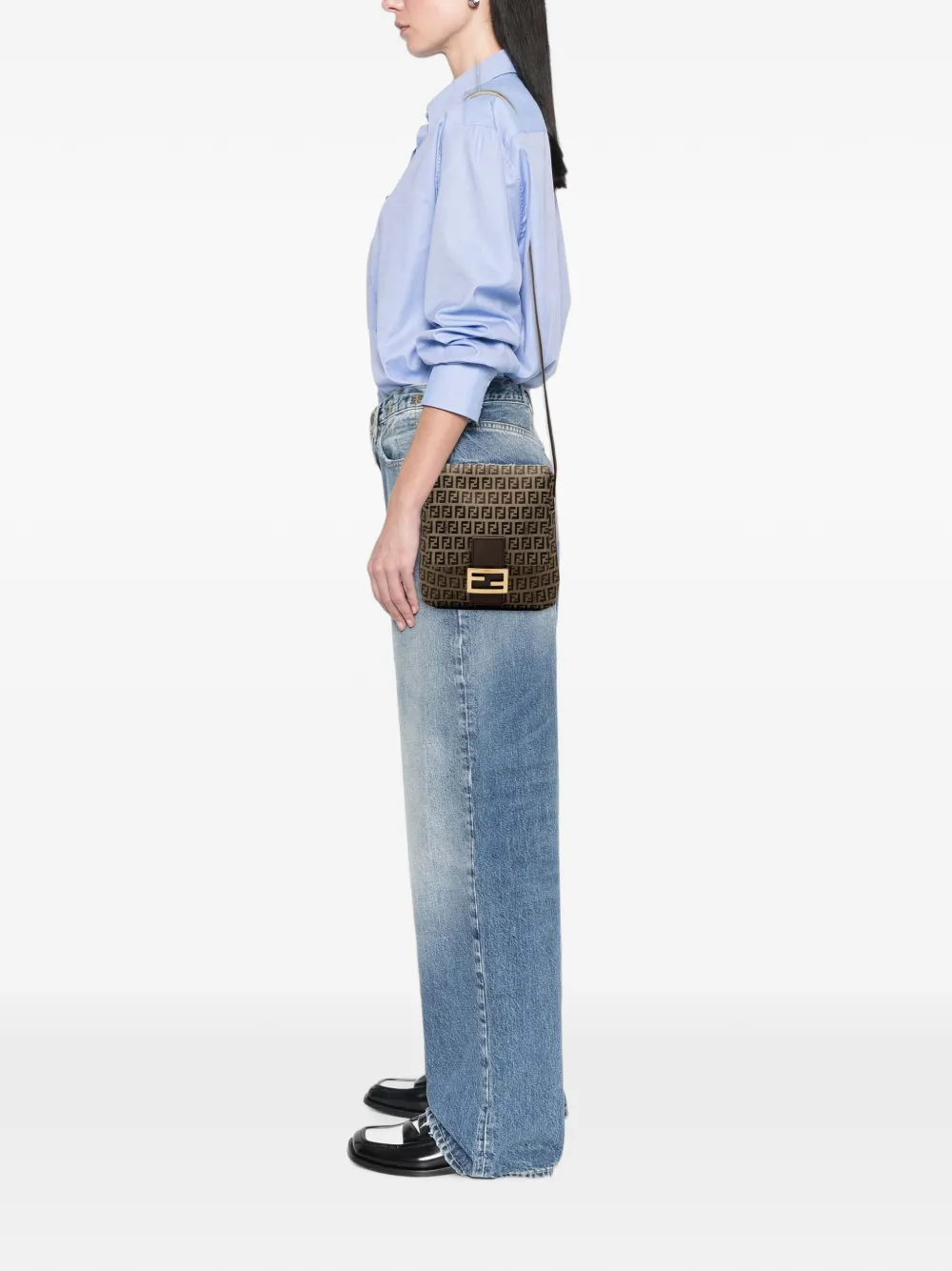 Fendi Pre-Owned 2000-2010 Zucchino Canvas crossbody bag - Braun
