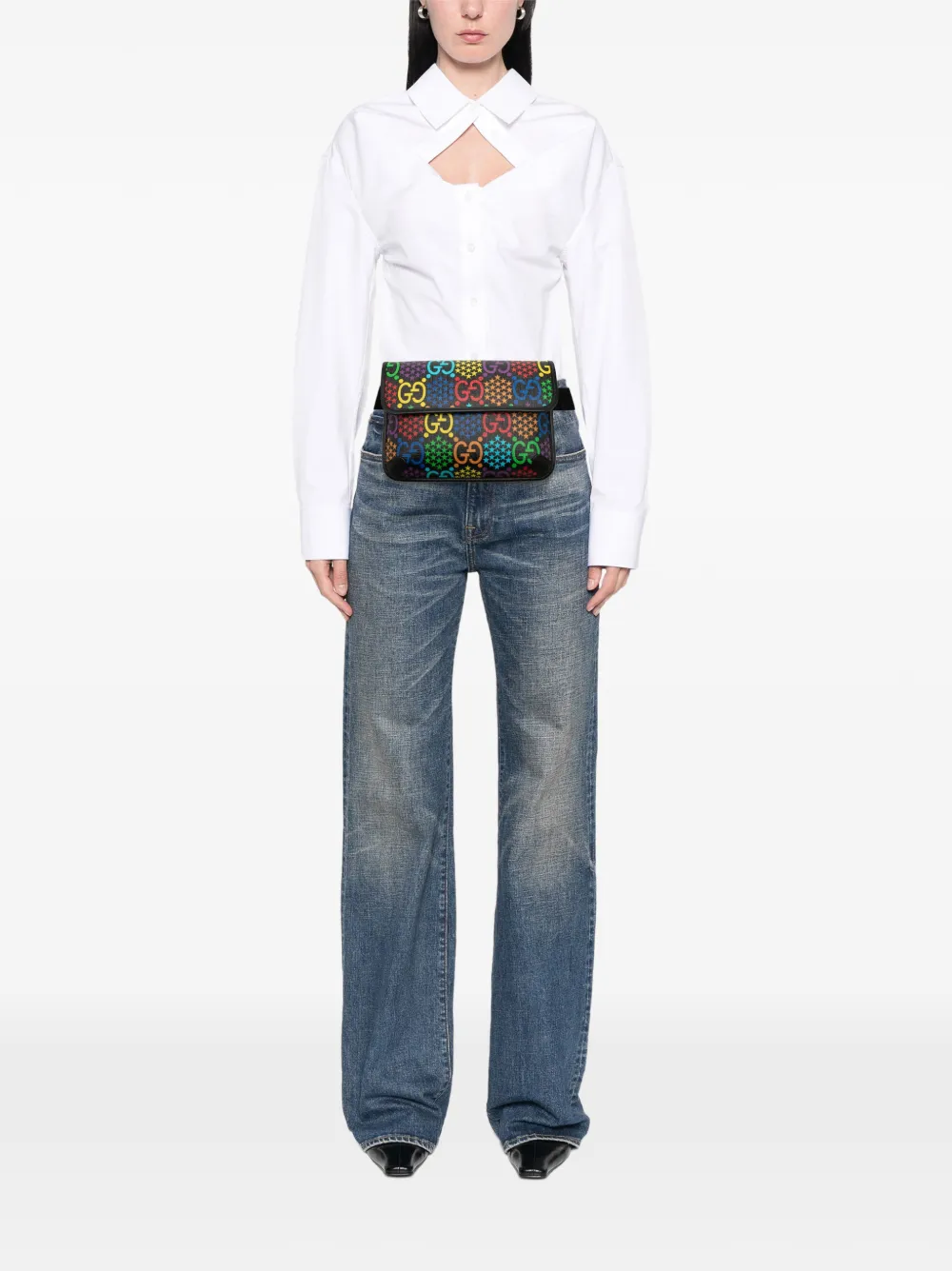 Gucci Pre-Owned 2016-2026 GG Supreme Psychedelic heuptas Zwart
