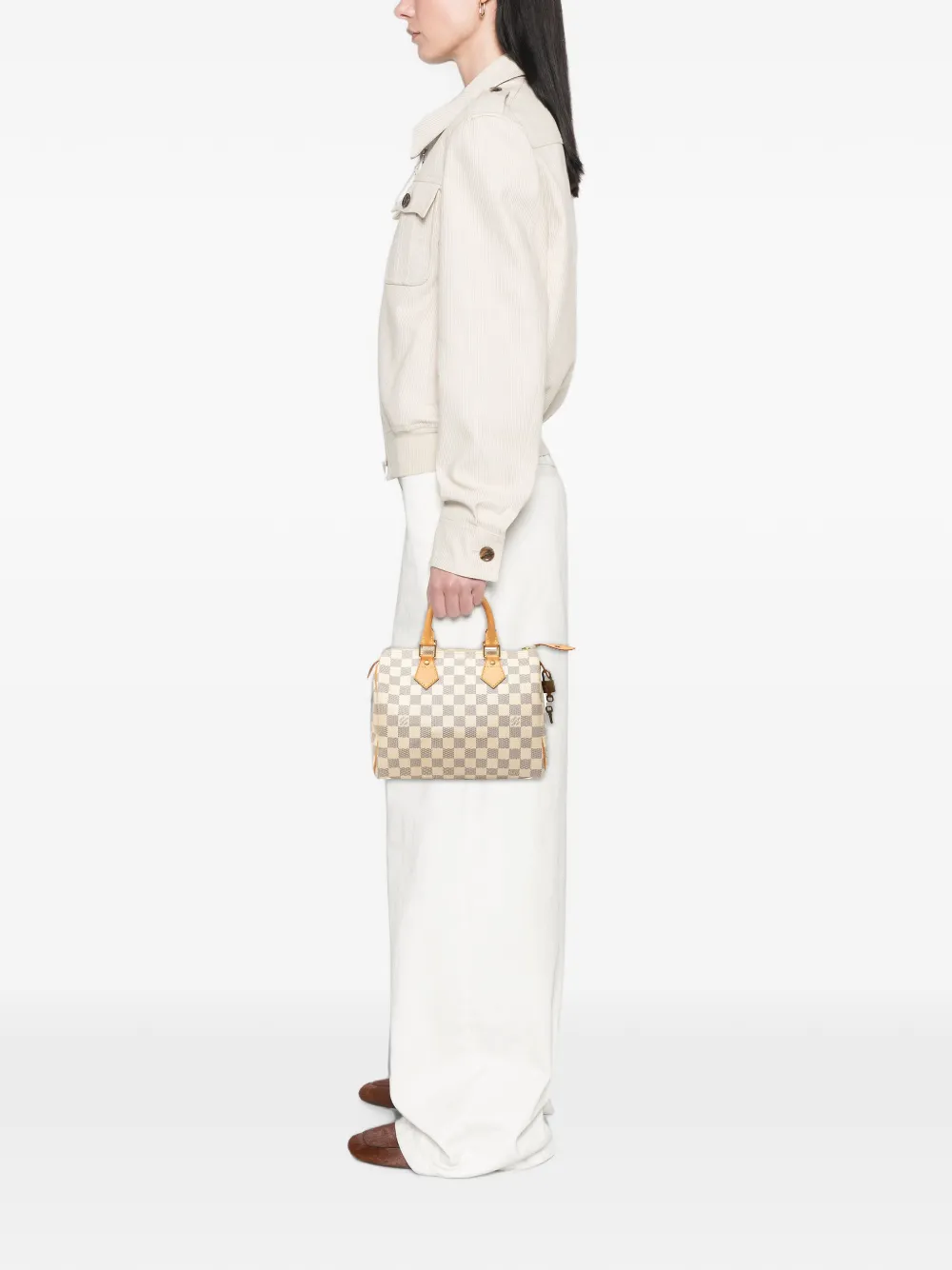 Louis Vuitton Pre-Owned 2007 Damier Azur Speedy 25 boston bag - Bianco