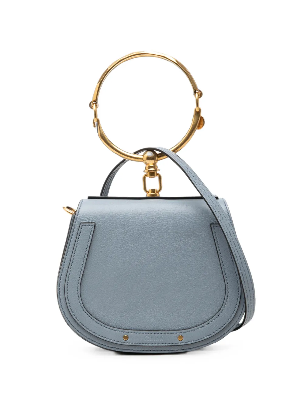 Chloé Pre-Owned 2018 Small Leather Nile Bracelet satchel - Blu