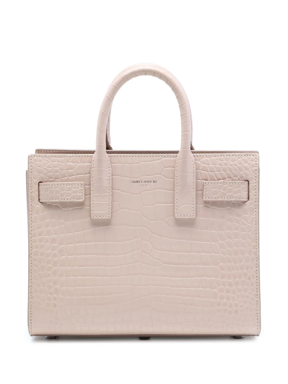 Saint Laurent Pre-Owned 2017 Nano Croc Embossed Leather Sac De Jour satchel - Rosa