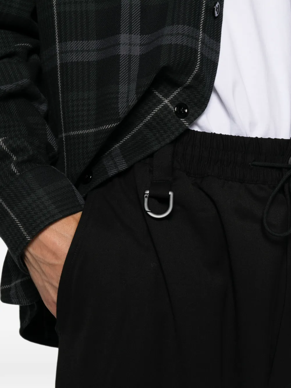 Y-3 Straight broek met trekkoord Zwart