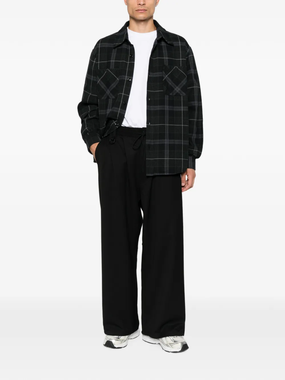 Y-3 Straight broek met trekkoord Zwart