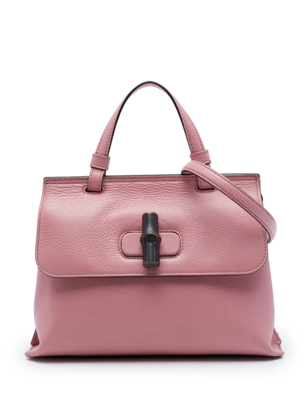 Gucci Pre-Owned 2016-2026 Small Calfskin Bamboo Daily satchel - Rosa