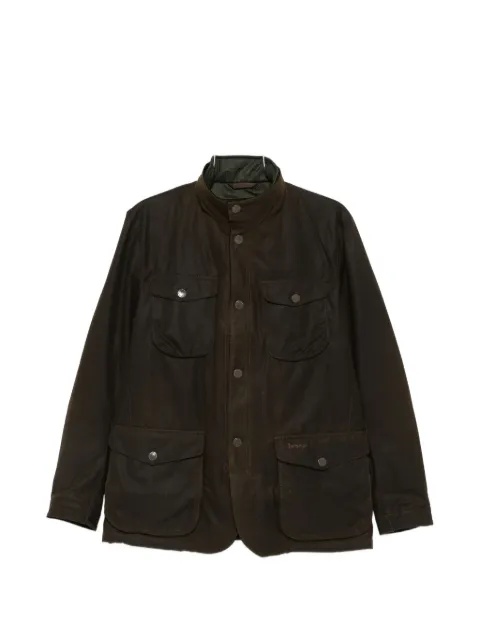 Barbour waxed elbow-patch coat