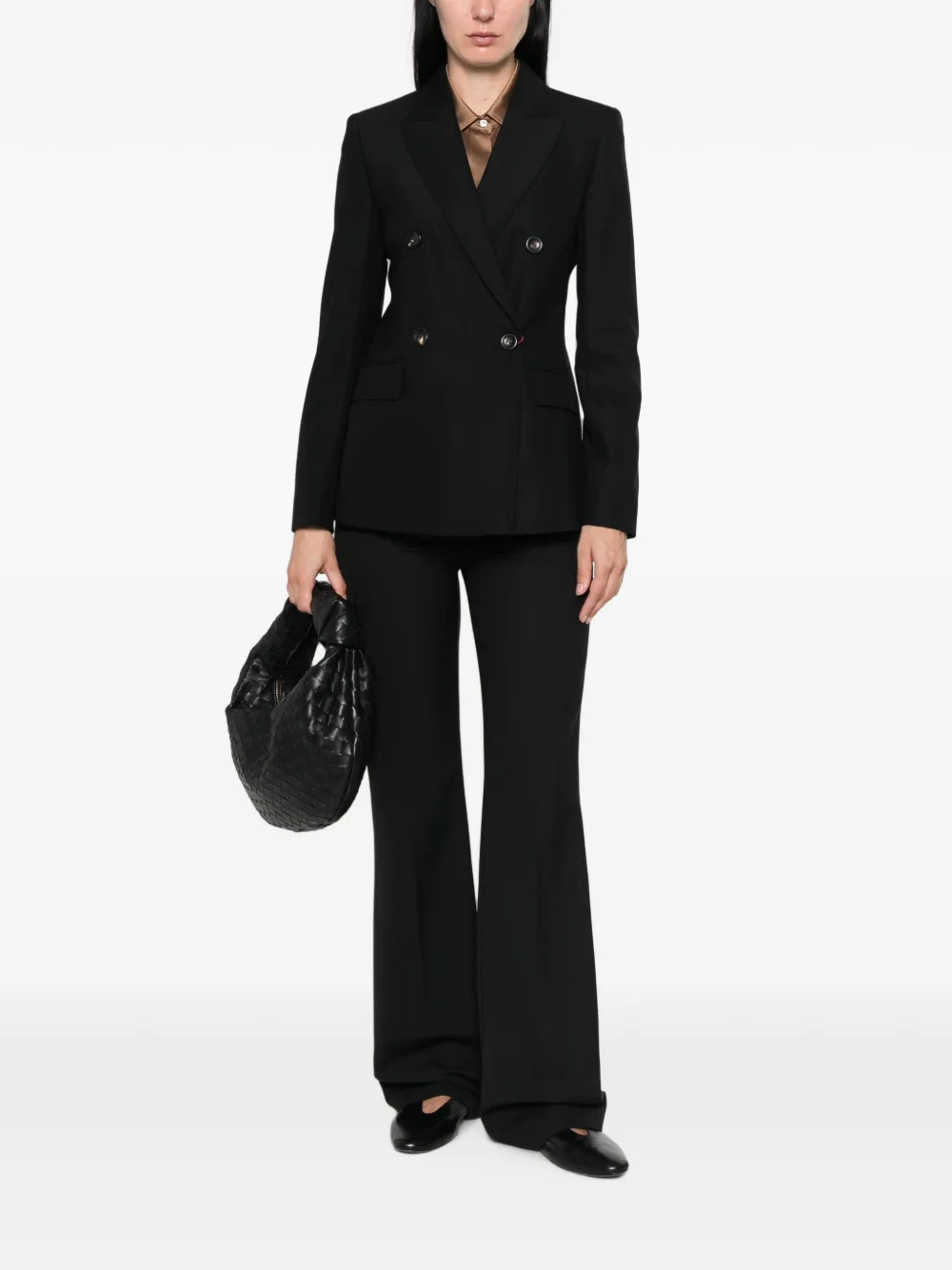 Max Mara Jack met dubbele rij knopen Zwart