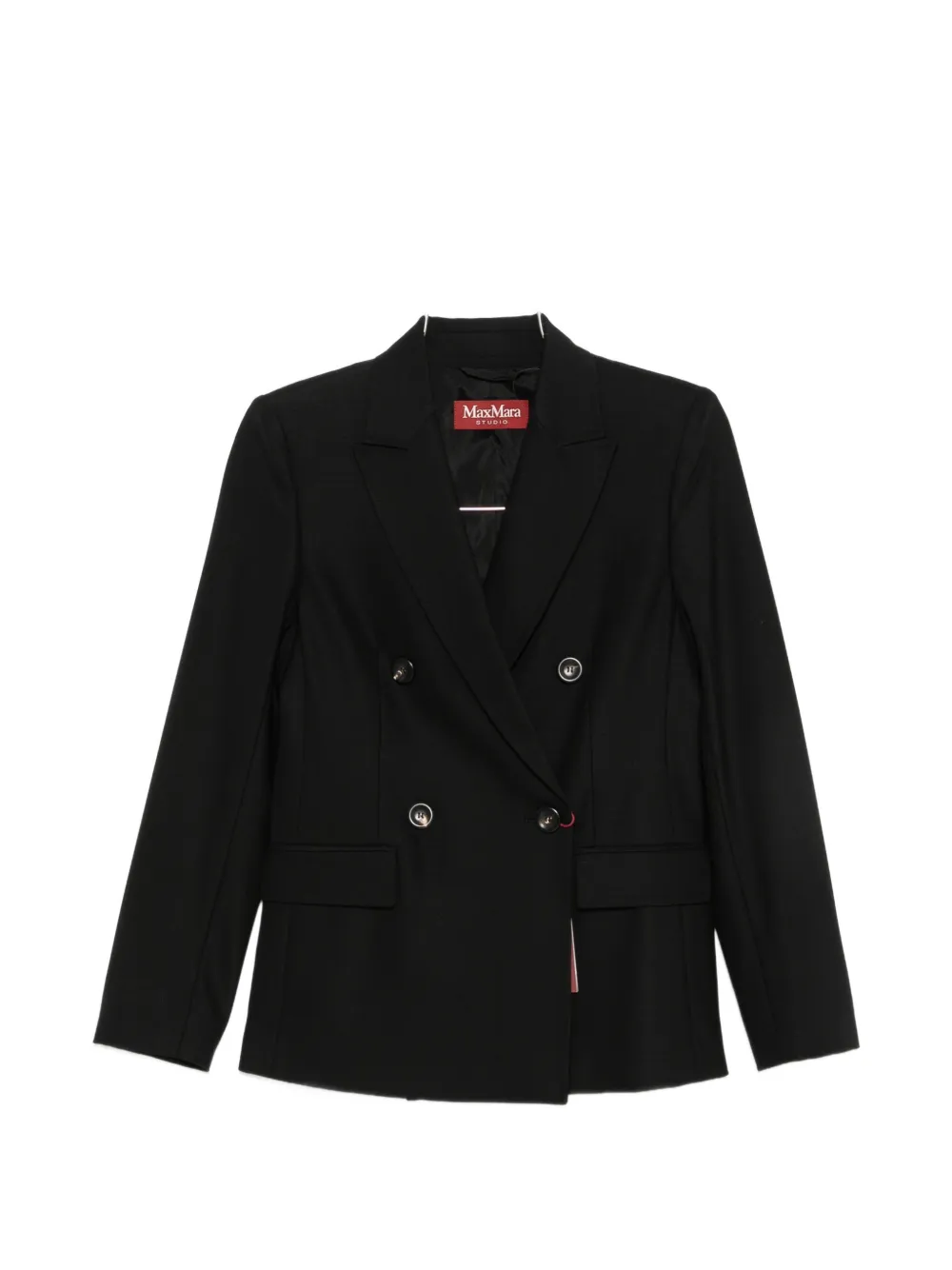 Max Mara double-breasted wool jacket - Nero