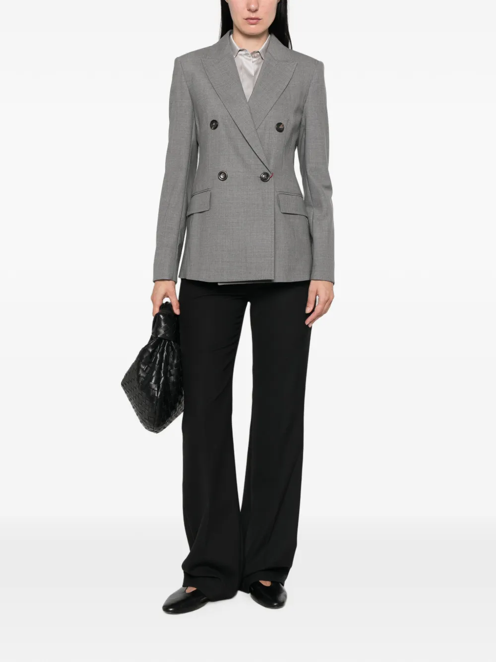 Max Mara Jack met dubbele rij knopen Grijs