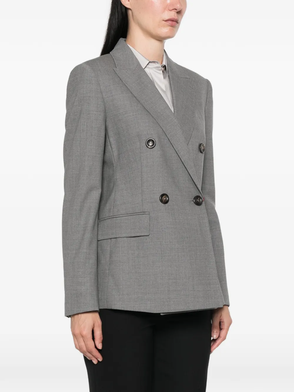 Max Mara Jack met dubbele rij knopen Grijs