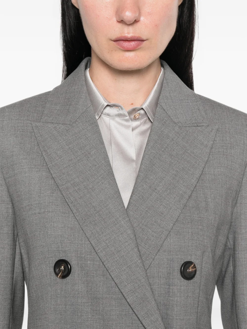 Max Mara Jack met dubbele rij knopen Grijs