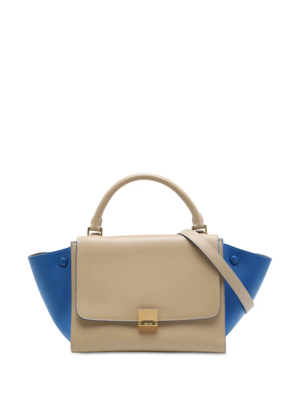 Celine Pre-Owned Borsa a tracolla Trapeze piccola in pelle bicolore 2014 - Toni neutri
