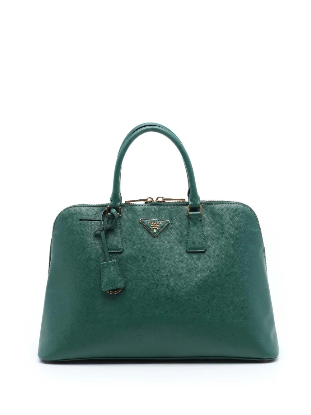Prada Pre-Owned Borsa a tracolla Promenade grande in pelle Saffiano Lux 2013-2026 - Verde