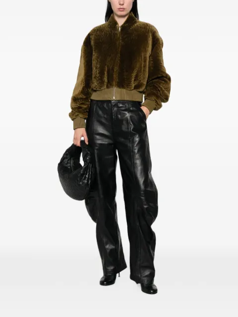 Arma shearling-trimmed reversible bomber jacket