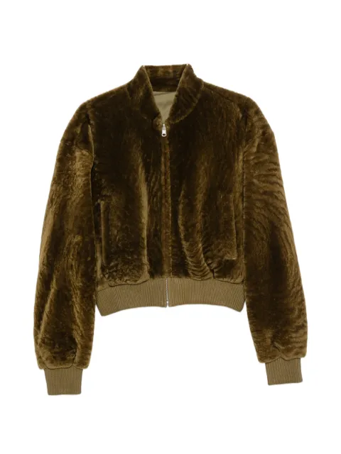 Arma shearling-trimmed reversible bomber jacket