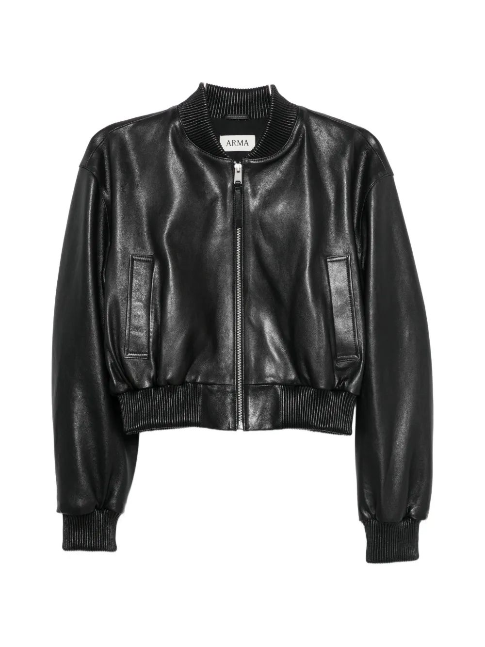 Arma Hannan leather bomber jacket - Nero
