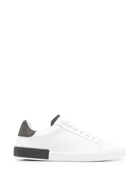 Dolce & Gabbana logo-plaque leather sneakers