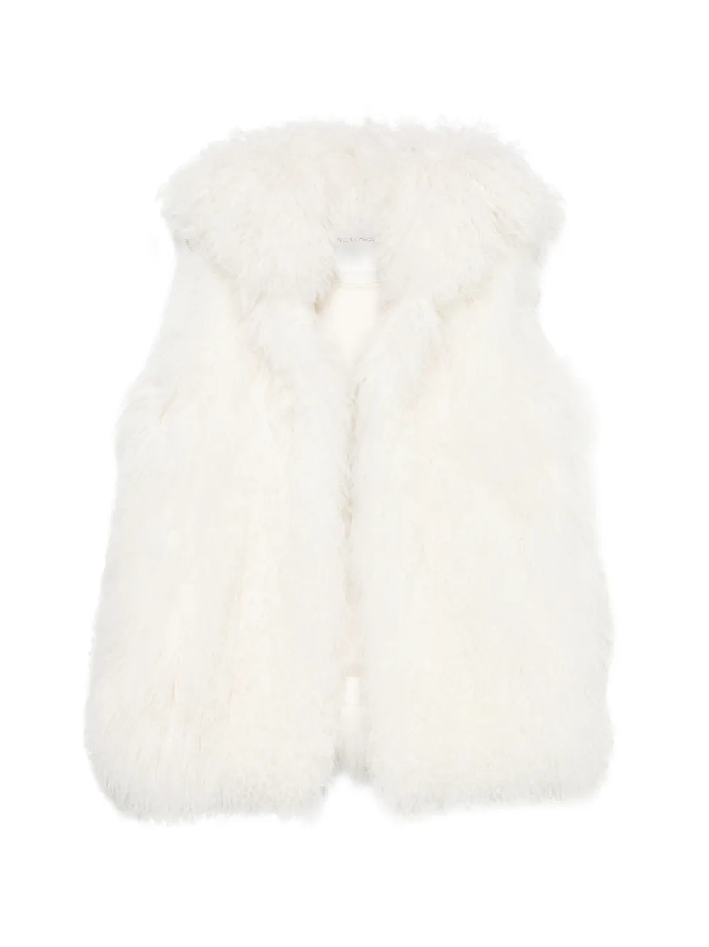 Yves Salomon hooded shearling gilet Wit