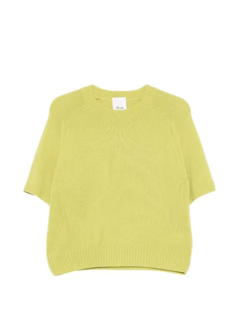 Allude suéter tejido de canalé manga corta