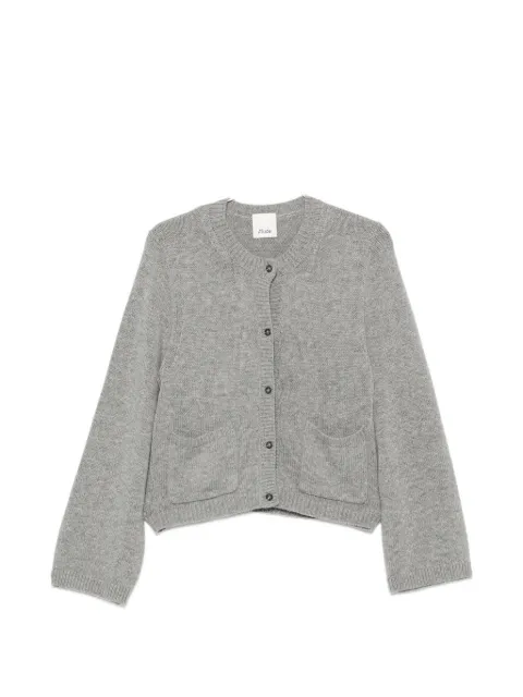 Allude cárdigan con ribete de canalé y bolsillo de parche