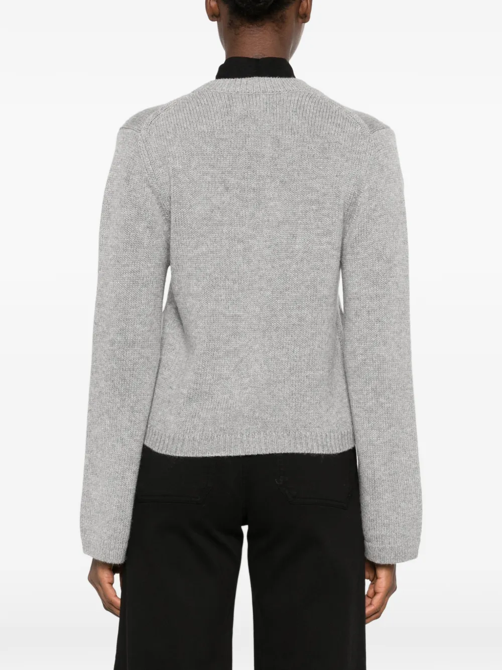 Allude Vest met opgestikte zak en geribbelde afwerking Grijs