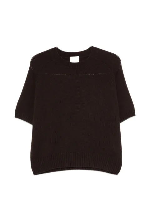 Allude short-sleeve cashmere sweater