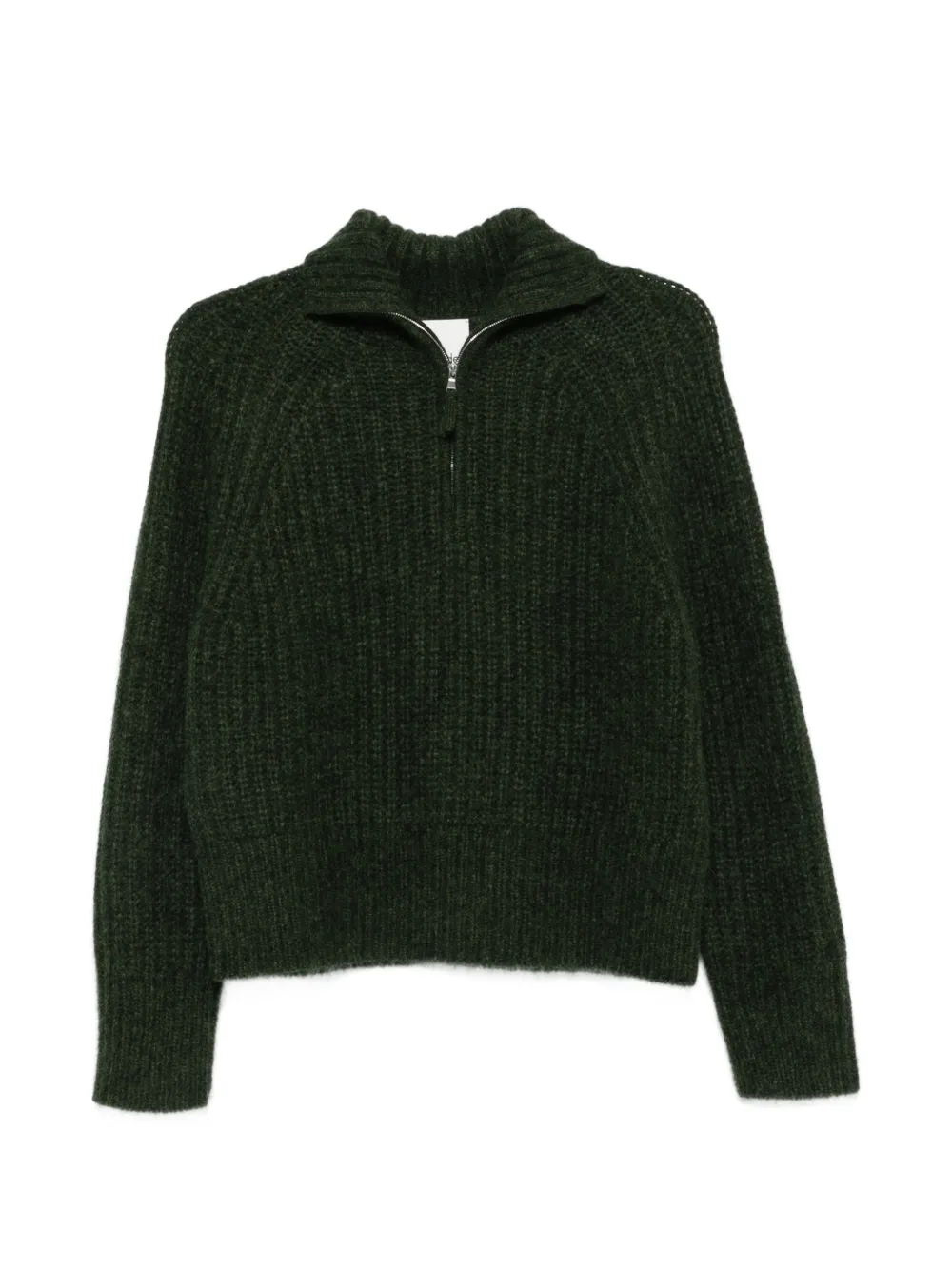 Allude Troyer ribbed-knit quarter-zip sweater