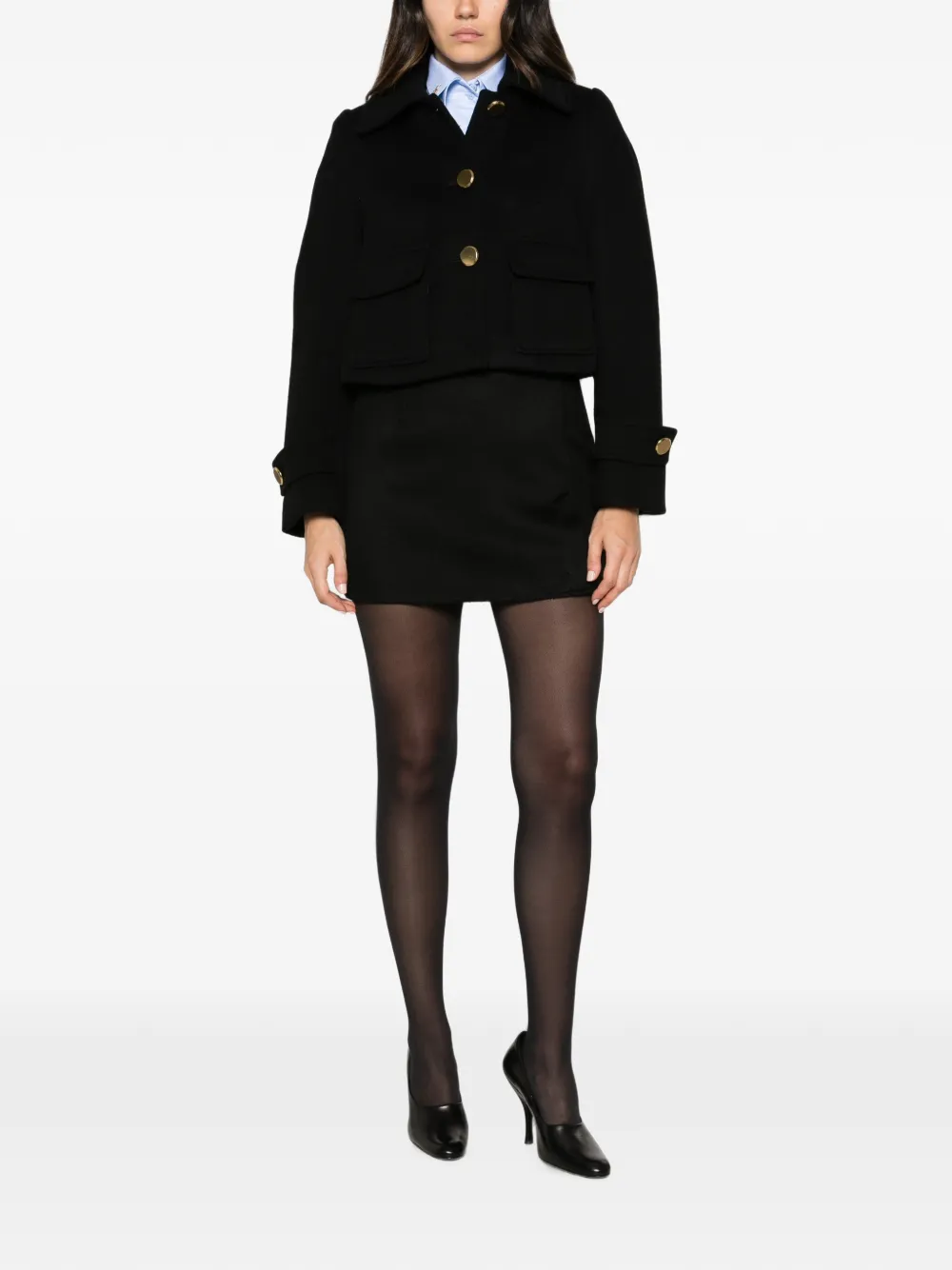 P.A.R.O.S.H. Da. Rock mini-rok Zwart