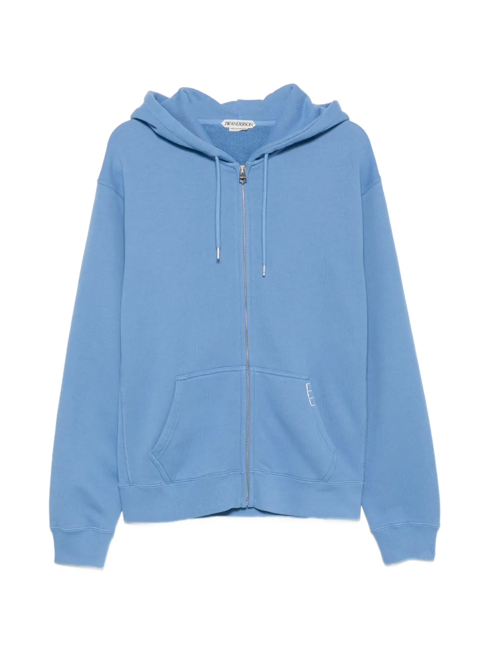 JW Anderson logo-embroidered zip-up hoodie - Blu