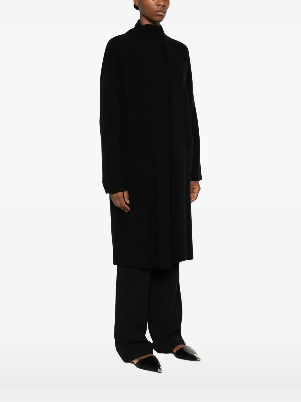 Allude Vest met sjaalrevers en opgestikte zak Zwart