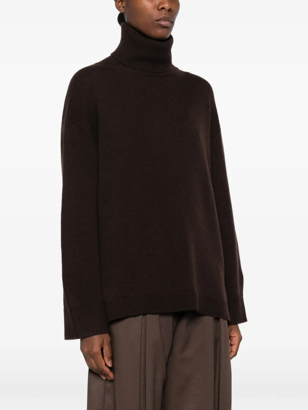 Allude Trui met verlaagde schouders Bruin