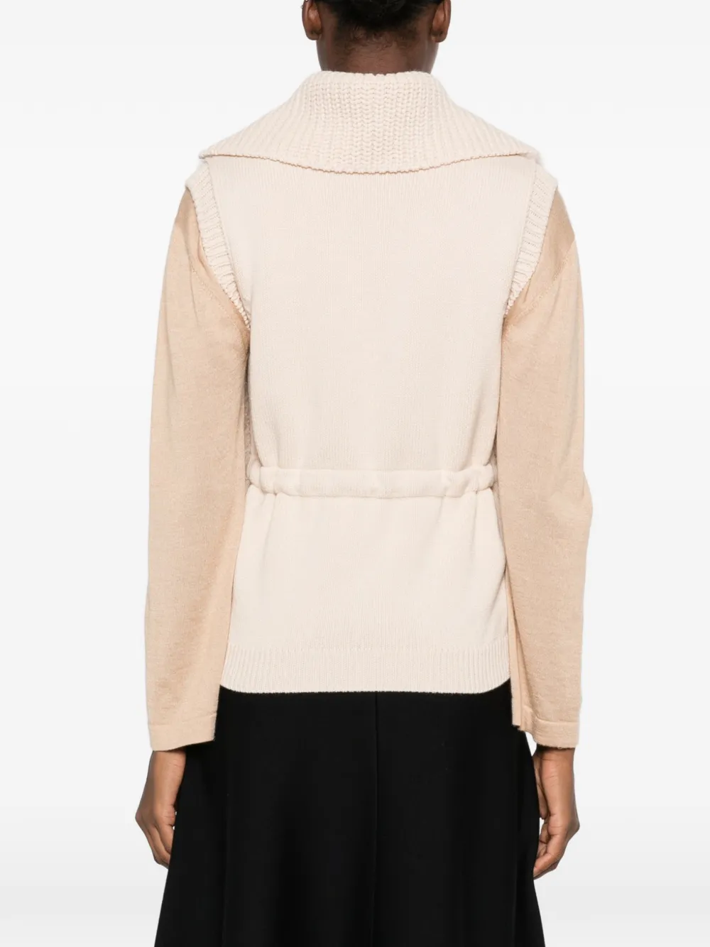 Moncler Bodywarmer met trekkoord in de taille Beige