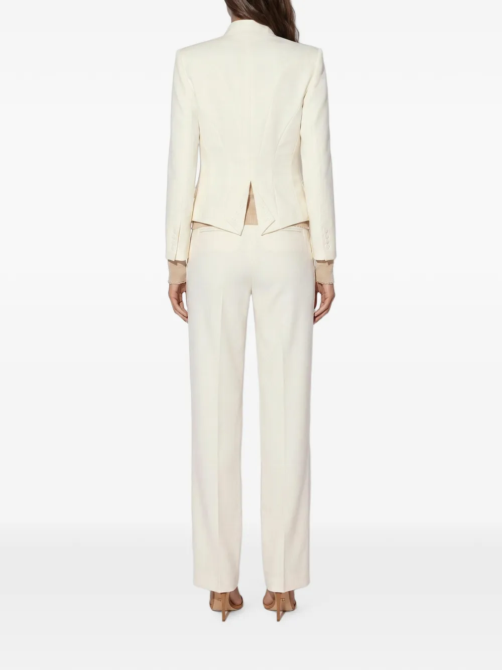 Elisabetta Franchi Broek van gabardine Beige